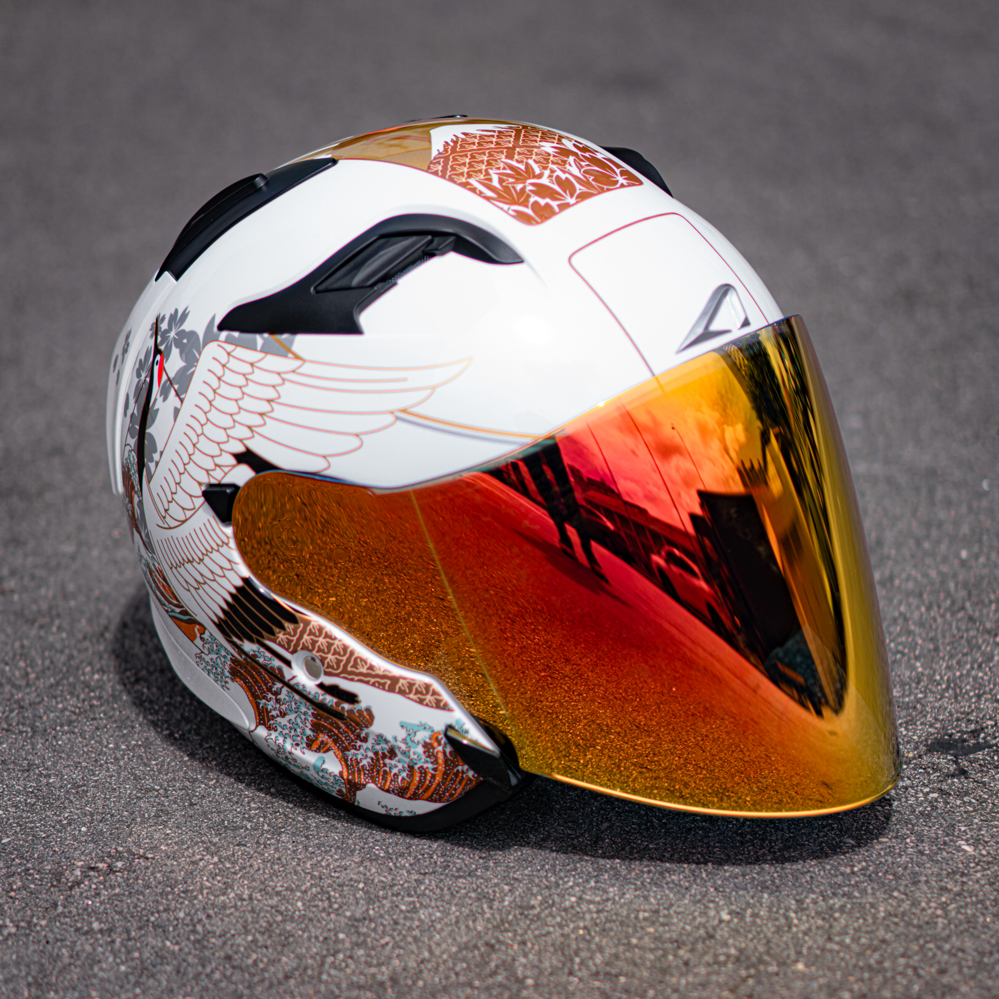 [Limtited Edition] Astone DJR Helmet Crane Gloss White BM19