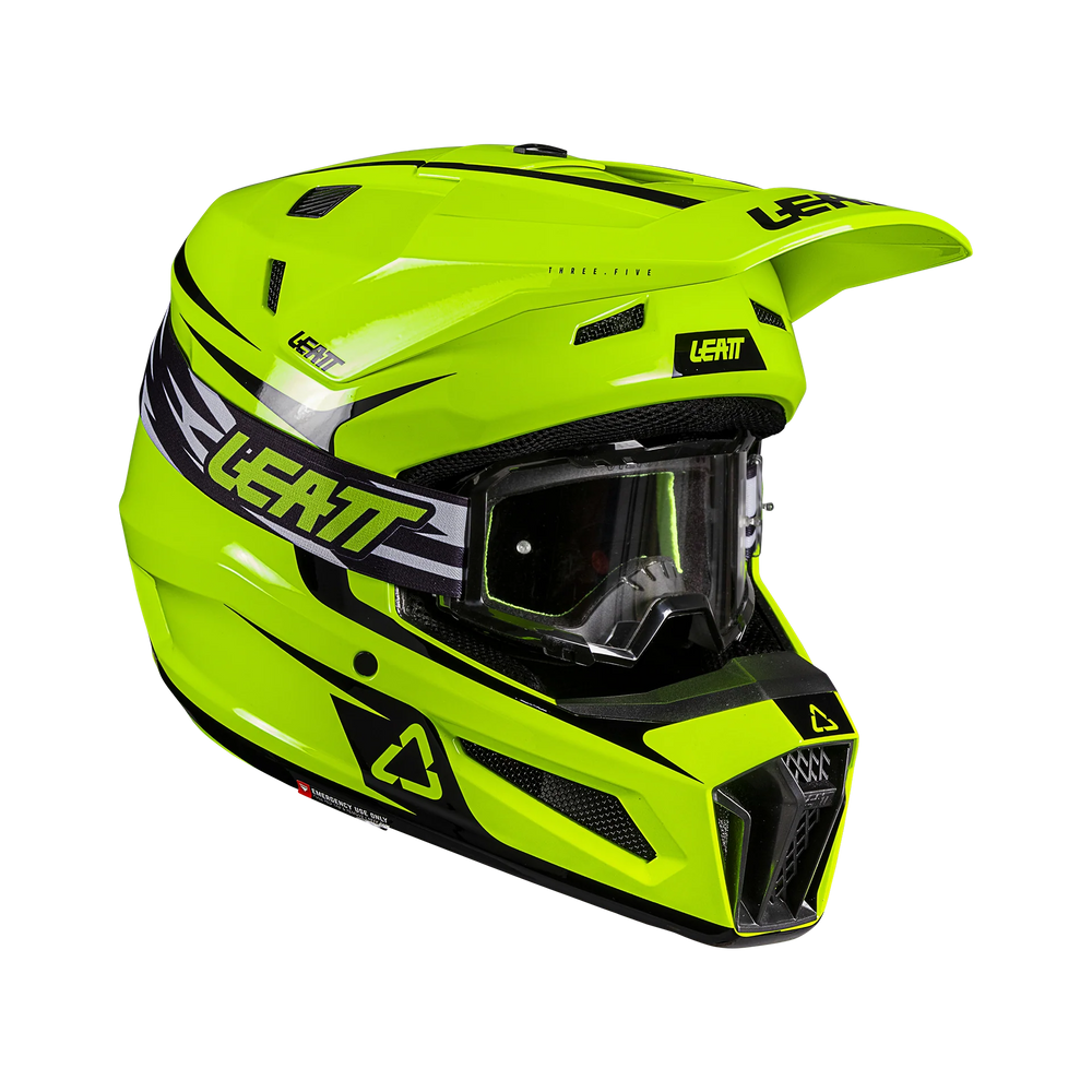 Leatt Kit Moto 3.5 Helmet with 3.5 Goggle Neon Yellow