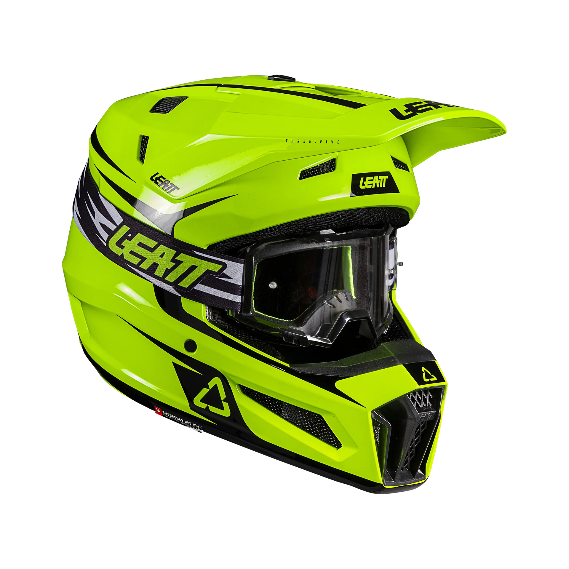 Leatt Kit Moto 3.5 Helmet with 3.5 Goggle Neon Yellow