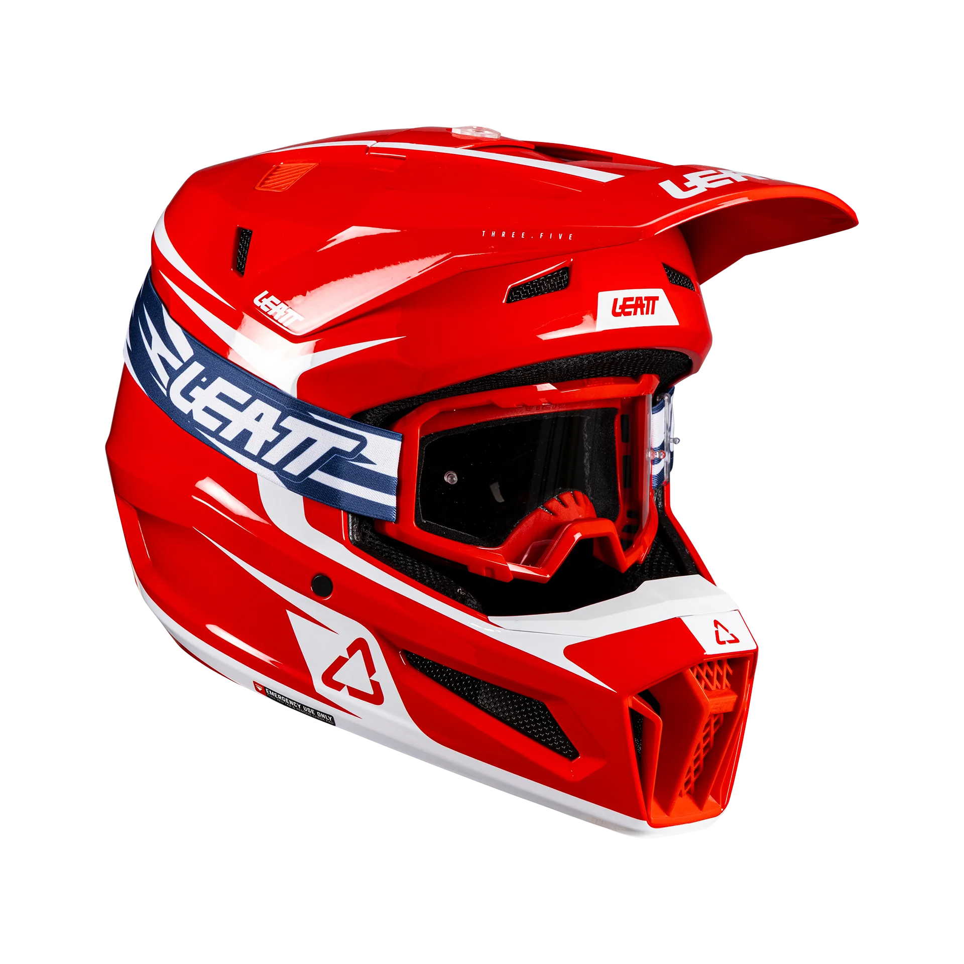 Leatt Kit Moto 3.5 Helmet with 3.5 Goggle Red