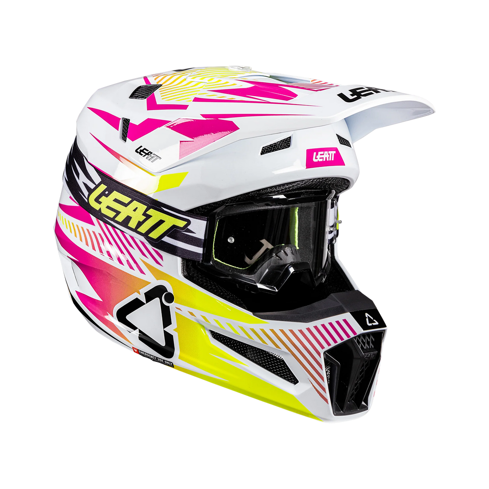 Leatt Kit Moto 3.5 Helmet with 3.5 Goggle Storm Pink