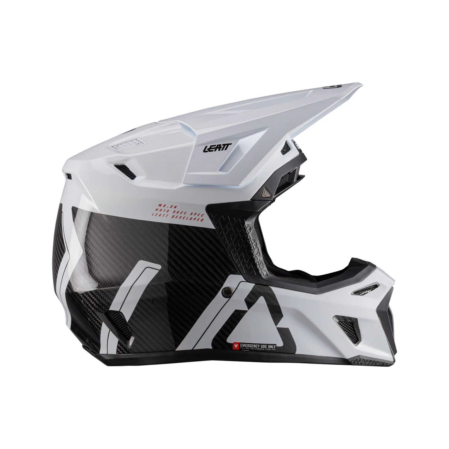 Leatt Kit Moto 9.5 Helmet with 6.5 Iriz Goggle Carbon/White