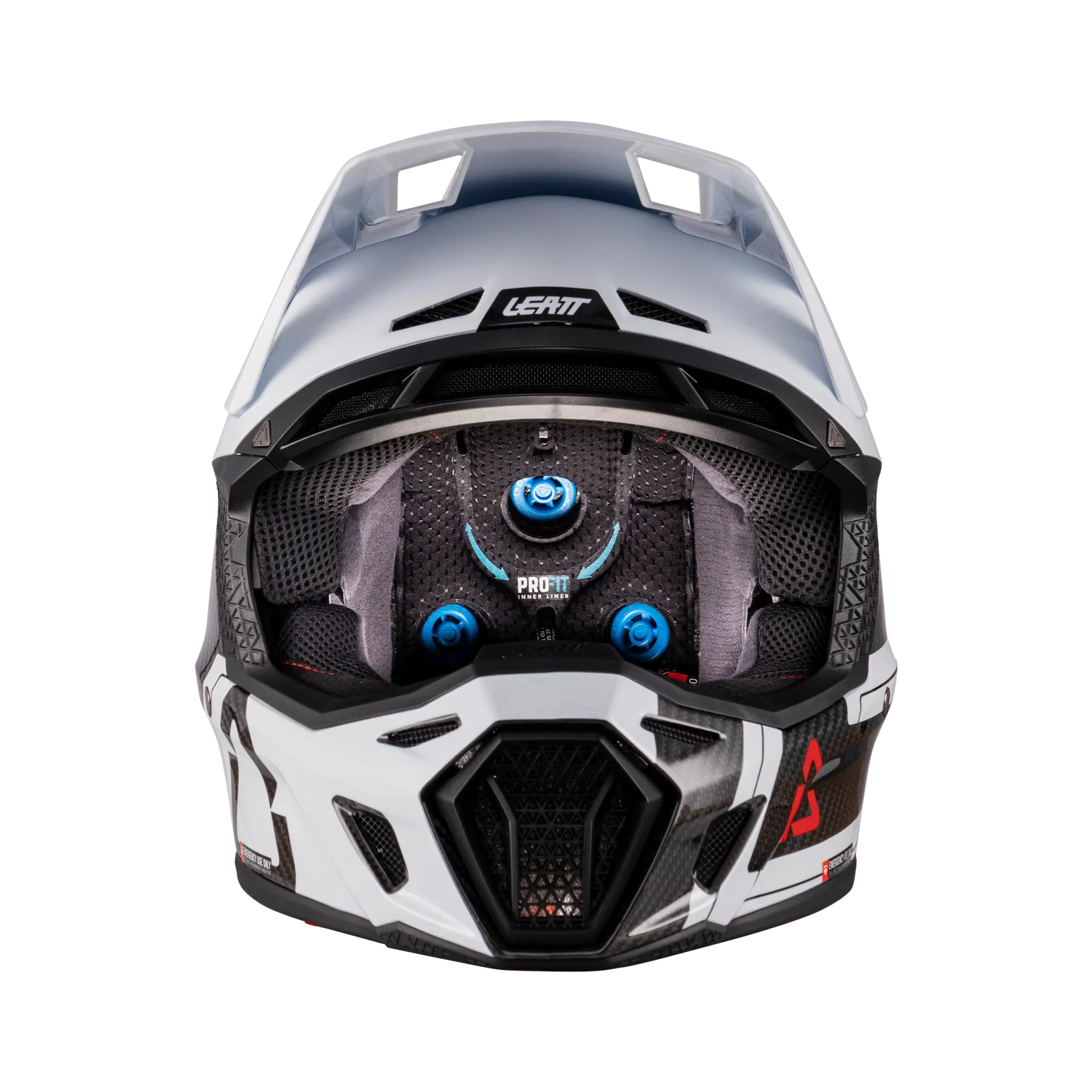 Leatt Kit Moto 9.5 Helmet with 6.5 Iriz Goggle Carbon/White
