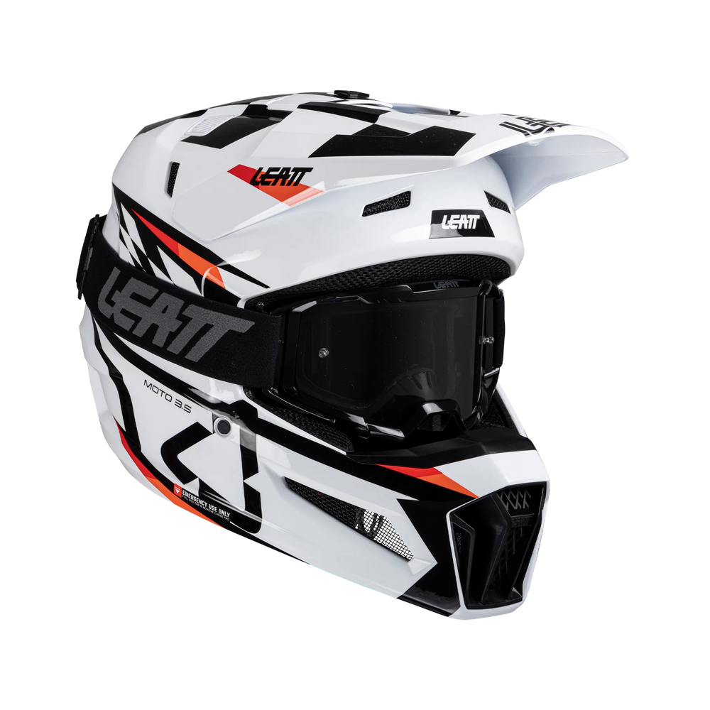 Leatt Kit Moto 3.5 Helmet with 3.5 Goggle White