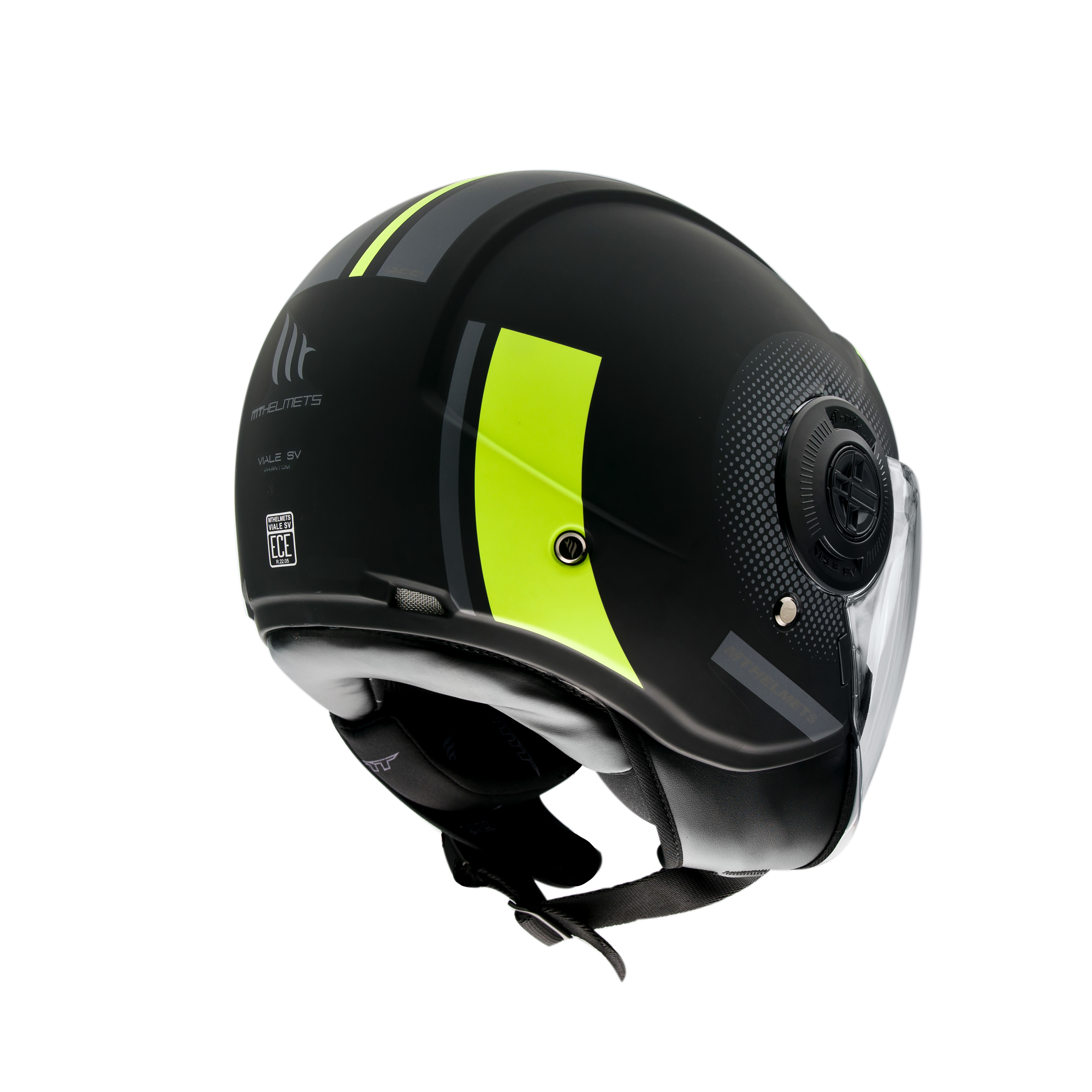 MT Helmets Viale SV Phantom C3 Matt Fluor Yellow Helmet