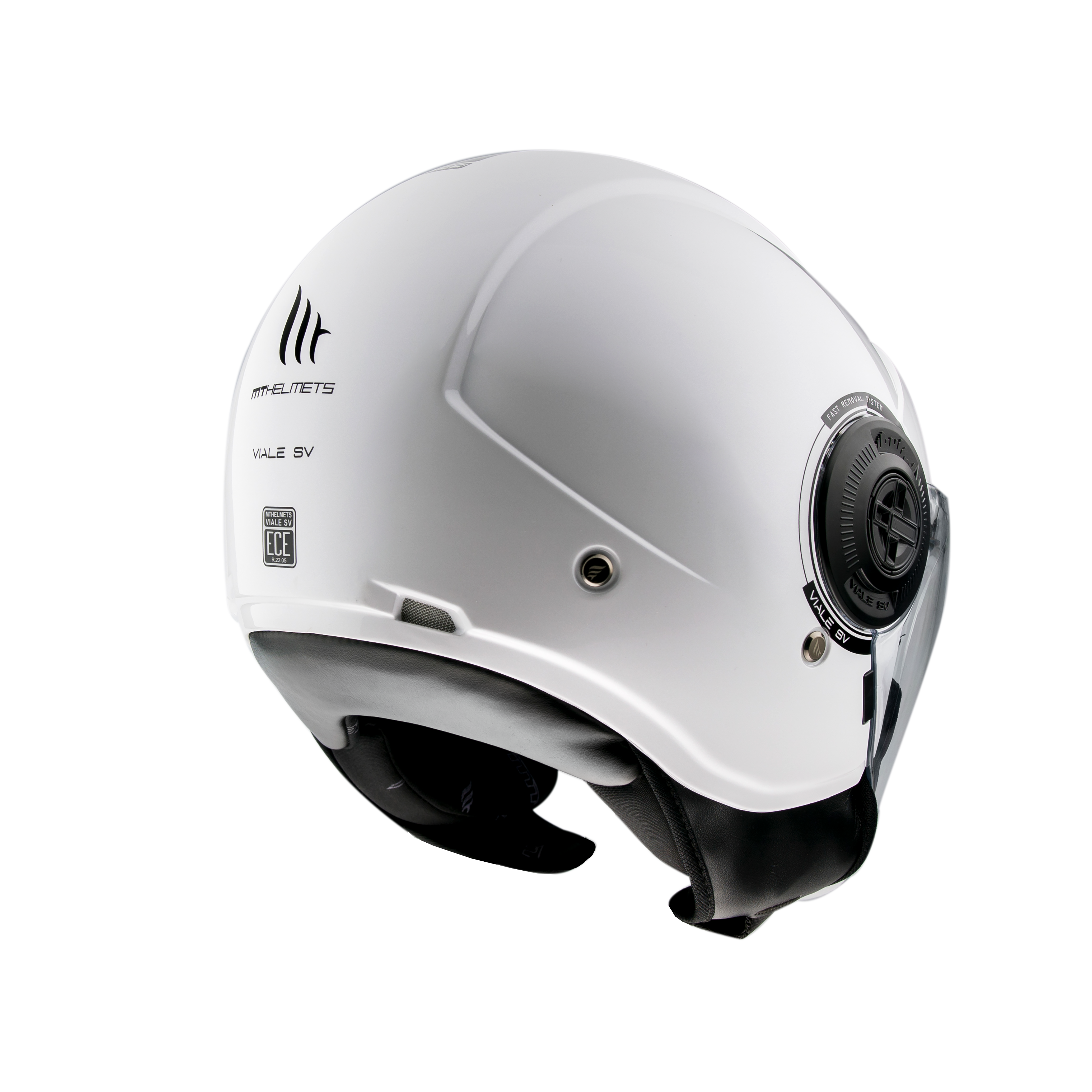 MT Helmets Viale SV Solid A0 Gloss White Helmet