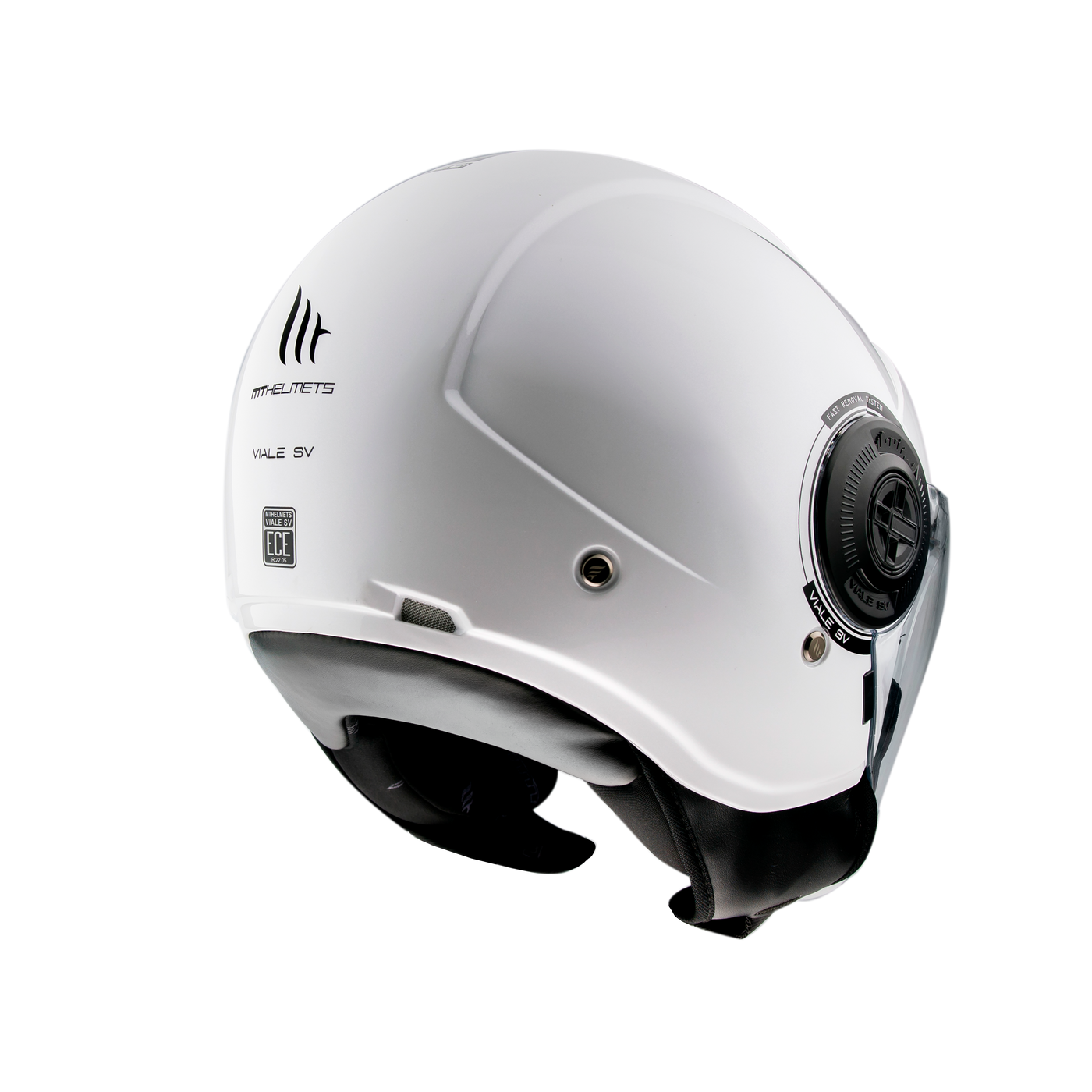 MT Helmets Viale SV Solid A0 Gloss White Helmet