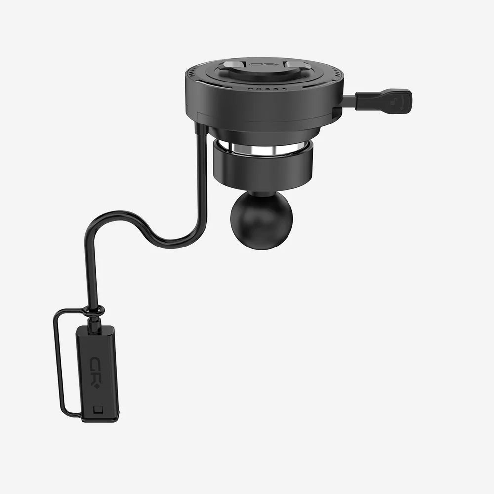 GRXPLORE GR-MW-B Magnetic Wireless Charging 1" Ball Head Quick Release Head Component with Vibration