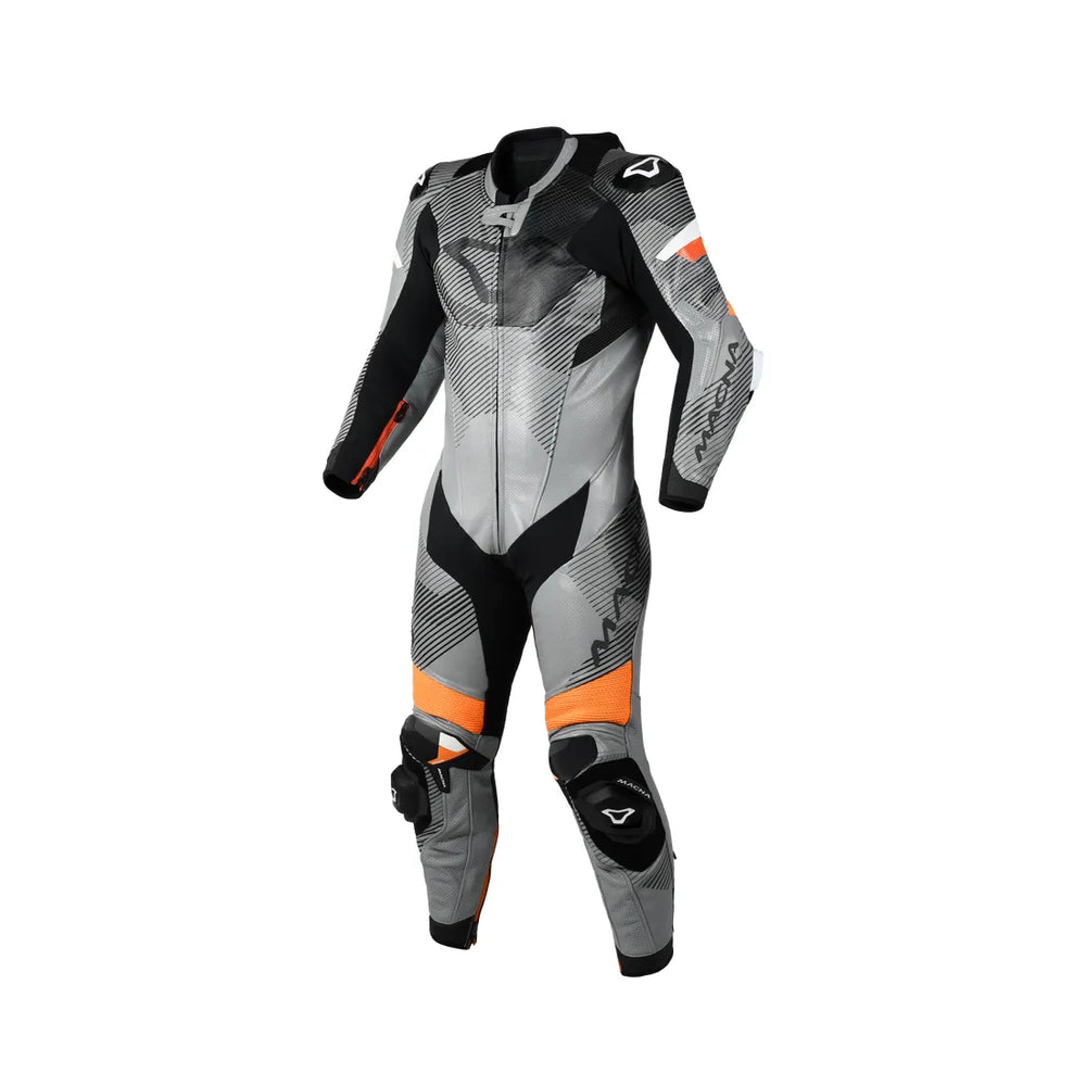 Macna Ignite 1 Piece Suit Grey Orange (813)