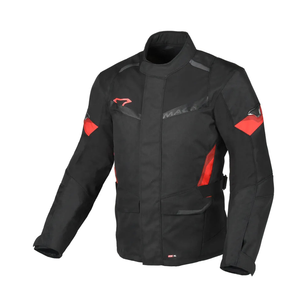 Macna Vaulture Jacket Black/Red (130) (Clearance - No Warranty)
