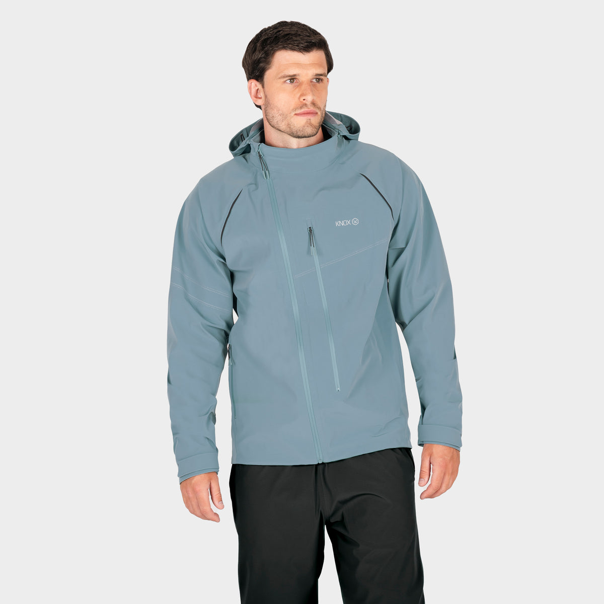 Knox Impass Men’s Waterproof Shell – Smoke Blue