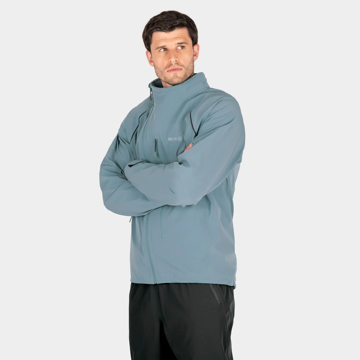 Knox Impass Men’s Waterproof Shell – Smoke Blue