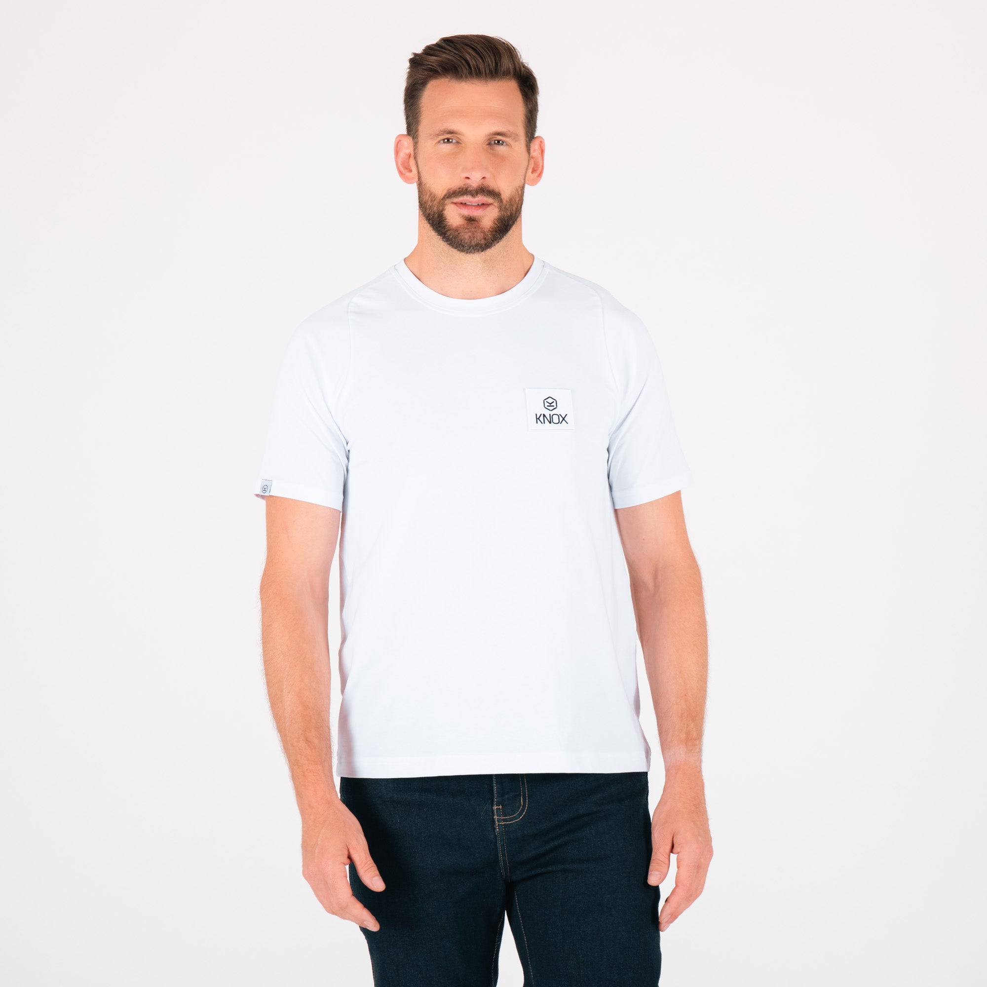 Knox Woven Patch T-Shirt – White