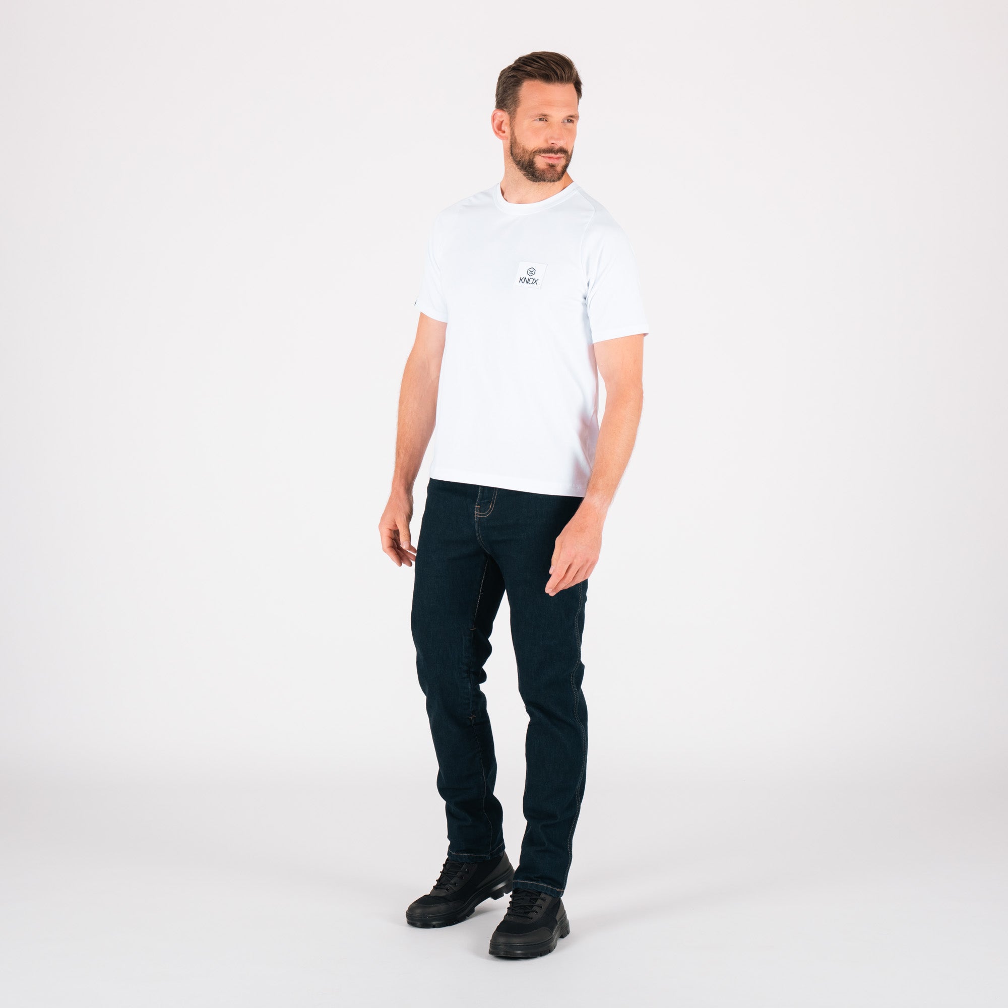 Knox Woven Patch T-Shirt – White