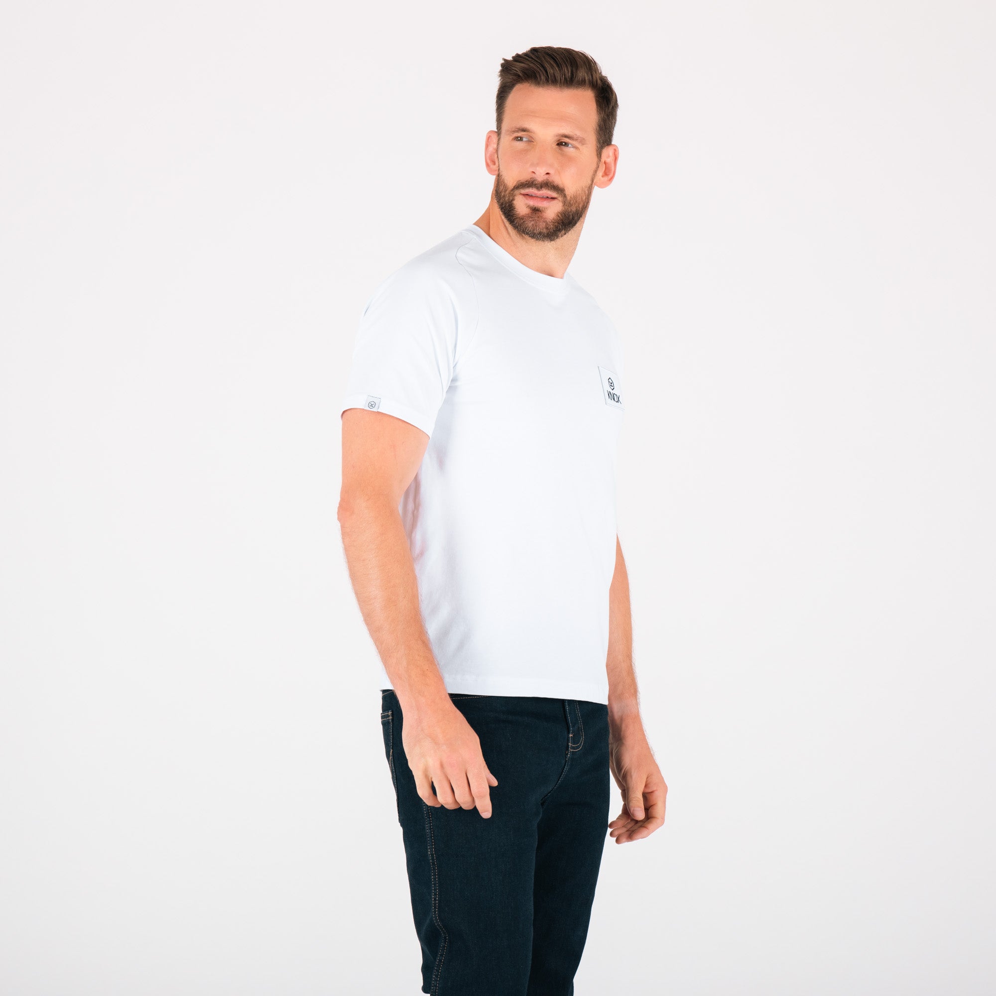 Knox Woven Patch T-Shirt – White