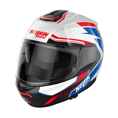 Nolan N100-6 Surveyor N-Com Metal White Blue/Red/Black Metal Black 24