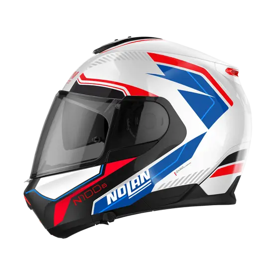 Nolan N100-6 Surveyor N-Com Metal White Blue/Red/Black Metal Black 24