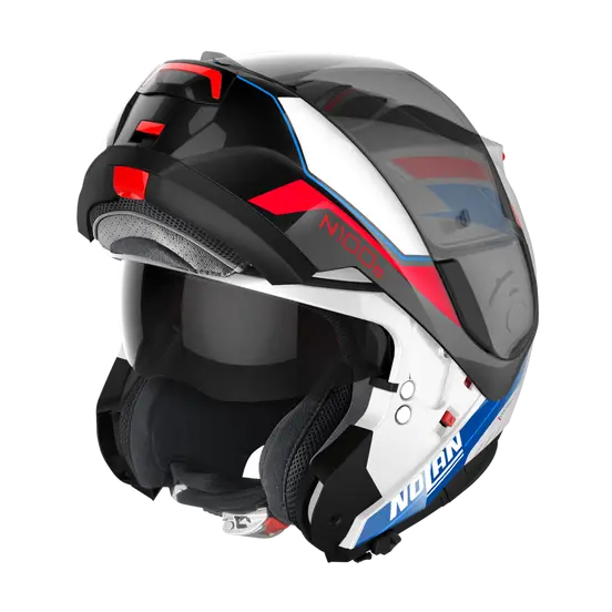Nolan N100-6 Surveyor N-Com Metal White Blue/Red/Black Metal Black 24