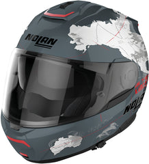 Nolan N100-6 Legend Checa 30 Gray/White Helmet (DD-Ring, PSB Approved)