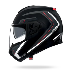 (Clip Retention) Nolan N100-6 RADIANTE Black / Silver / Red 357