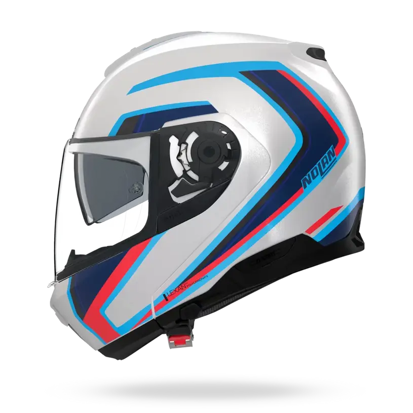 (Clip Retention) Nolan N100-6 RADIANTE White / Blue / Red 358