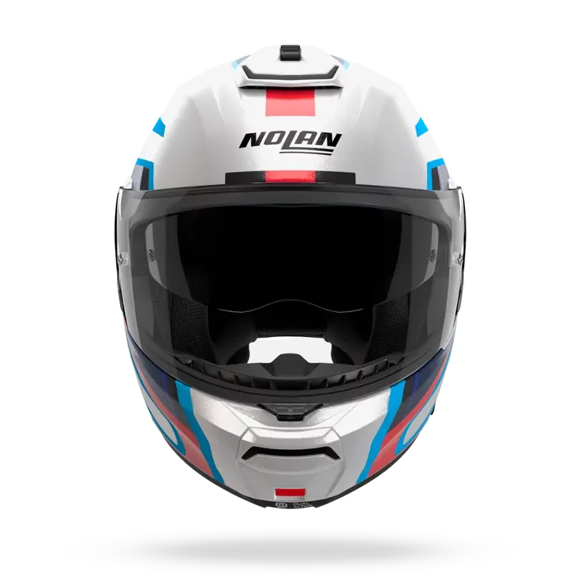 (Clip Retention) Nolan N100-6 RADIANTE White / Blue / Red 358