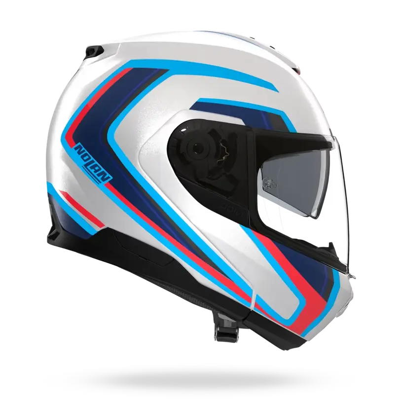 (Clip Retention) Nolan N100-6 RADIANTE White / Blue / Red 358