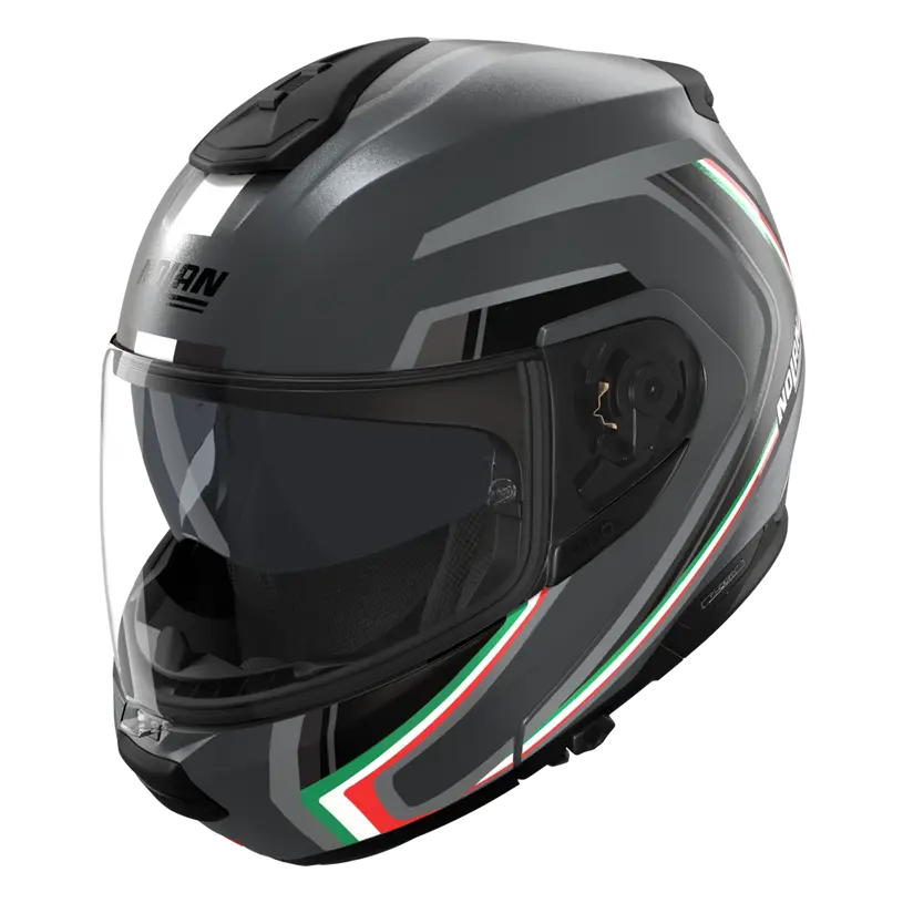 (Clip Retention) Nolan N100-6 RADIANTE Lava Grey / Italy 359