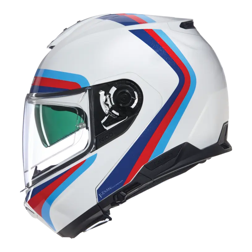 Nolan N100-6 Assoluto 347 White/Blue/Red/Light Blue (DD-Ring, PSB Approved)