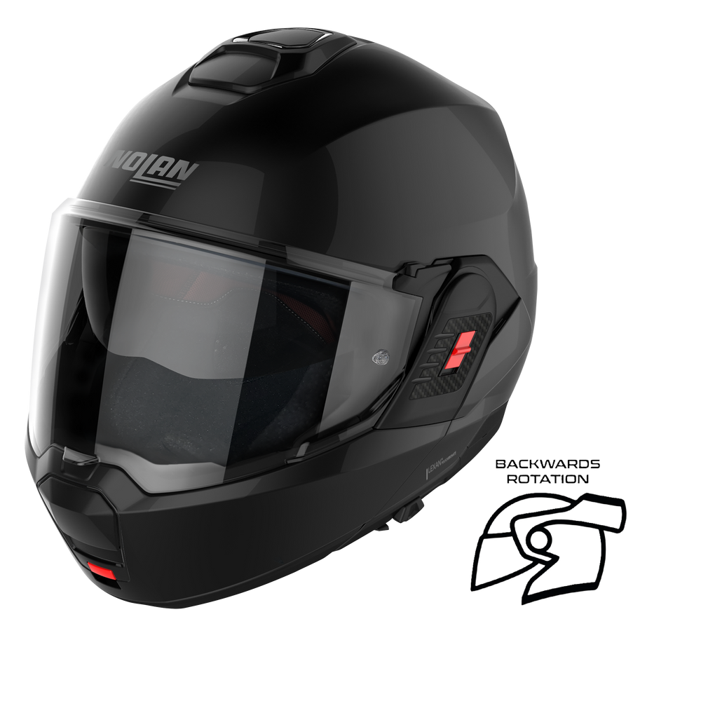 Nolan N120-1 Classic Glossy Black 003 Flipover Helmet (DD-Ring, PSB Approved)