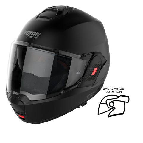 Nolan N120-1 Classic Matt Black 010 Flipover Helmet (DD-Ring, PSB Approved)