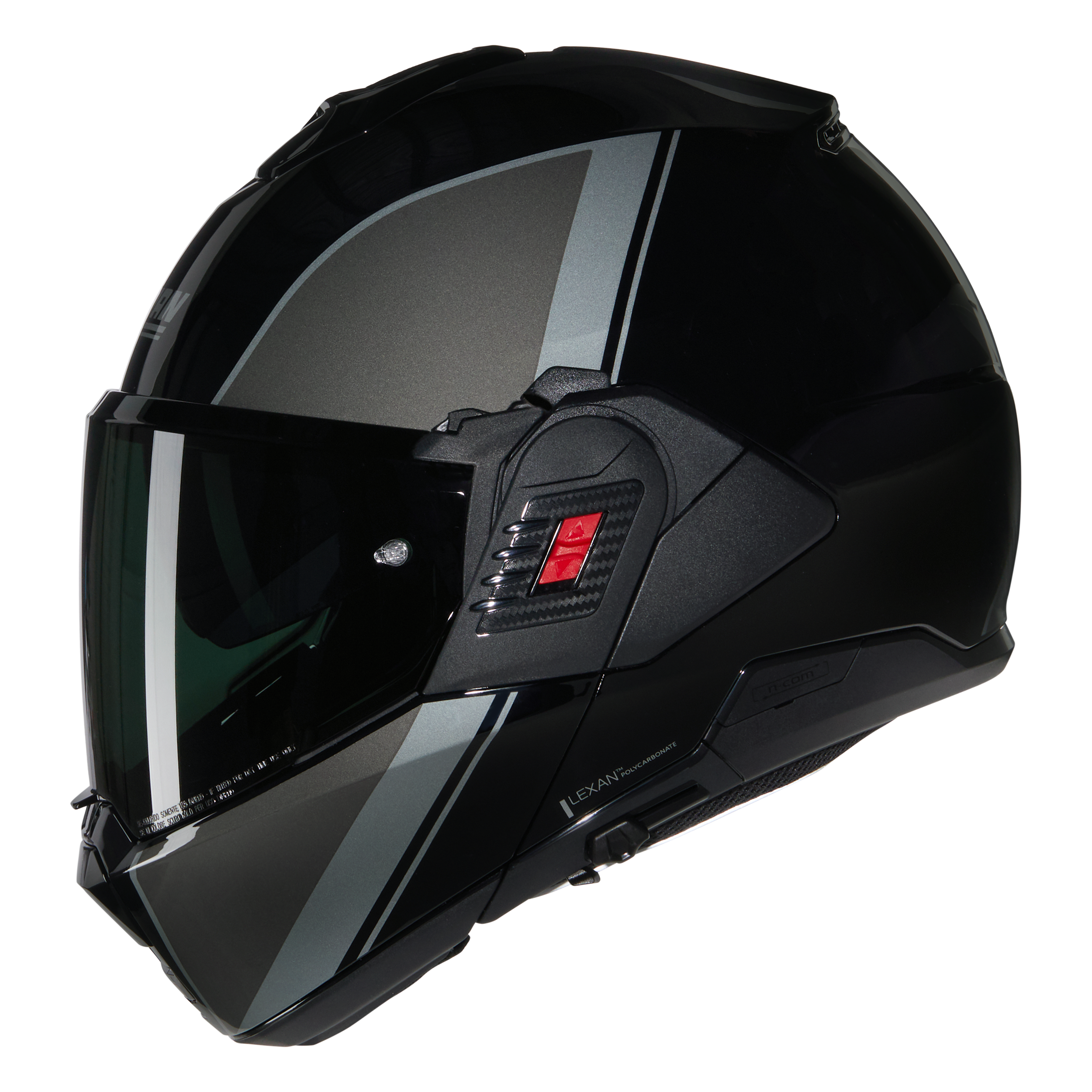 Nolan N120-1 Verniciatura 341 Black/ Silver Flipover Helmet (DD-Ring, PSB Approved)