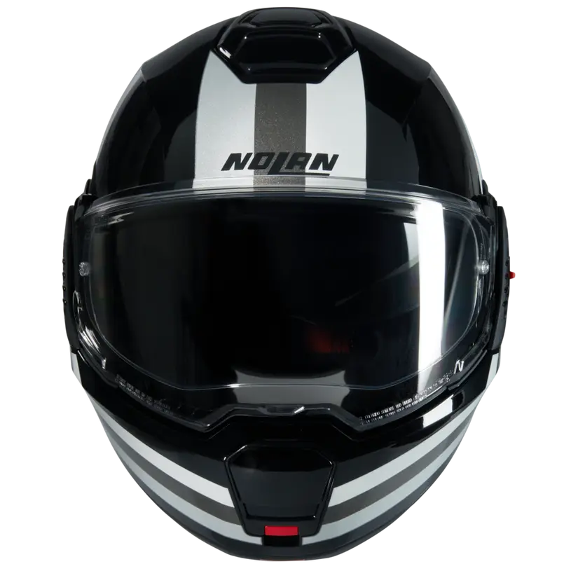 Nolan N120-1 Lineo 348 Black/White/Silver Flipover Helmet (DD-Ring, PSB Approved)