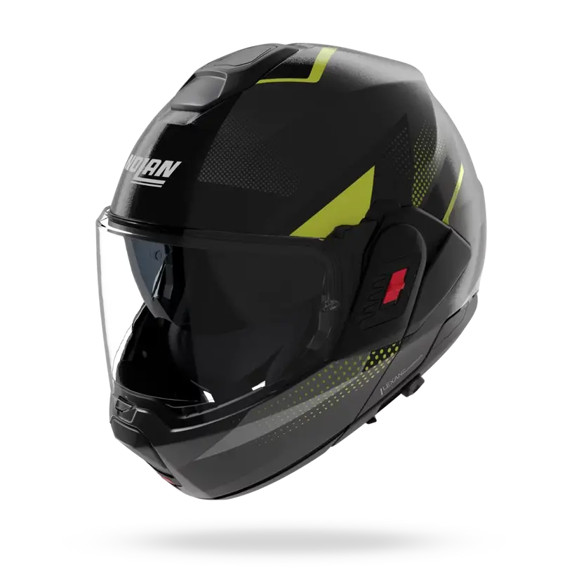 (Clip Retention) Nolan N120-1 CICLONE Lava Grey / Black / Pulse Green 362