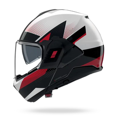 (Clip Retention) Nolan N120-1 CICLONE White / Black / Red 363