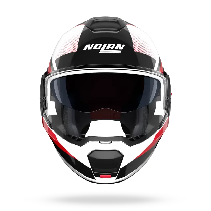 (Clip Retention) Nolan N120-1 CICLONE White / Black / Red 363