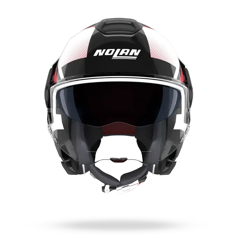(Clip Retention) Nolan N120-1 CICLONE White / Black / Red 363