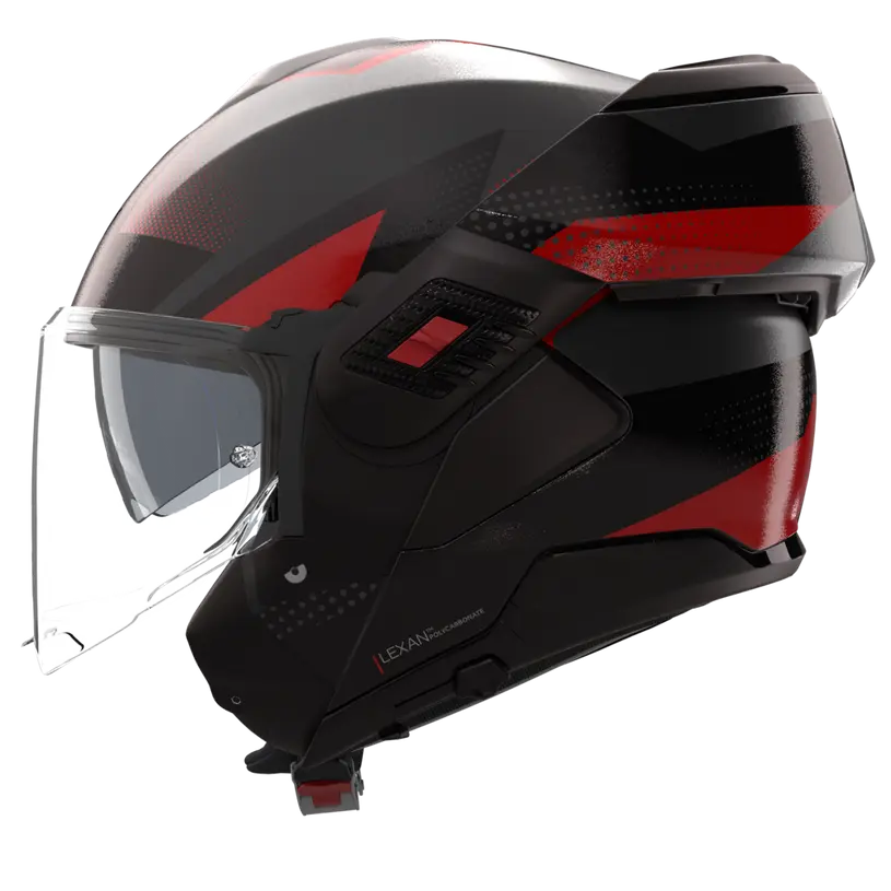 (Clip Retention) Nolan N120-1 CICLONE Lava Grey / Black / Red 364