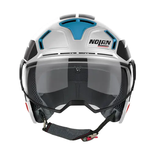 Nolan N30-4 T Blazer 029 Metal White (Light Blue/Black/Red) Helmet