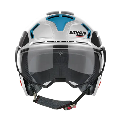 Nolan N30-4 T Blazer 029 Metal White (Light Blue/Black/Red) Helmet