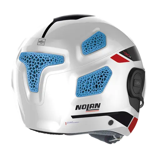 Nolan N30-4 T Blazer 029 Metal White (Light Blue/Black/Red) Helmet