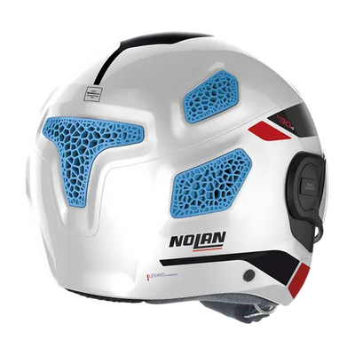 Nolan N30-4 T Blazer 029 Metal White (Light Blue/Black/Red) Helmet