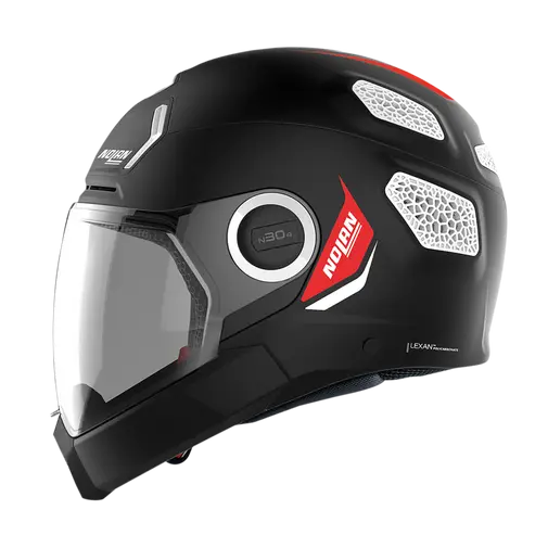 Nolan N30-4 VP Inception 027 Flat Black (White/Red)
