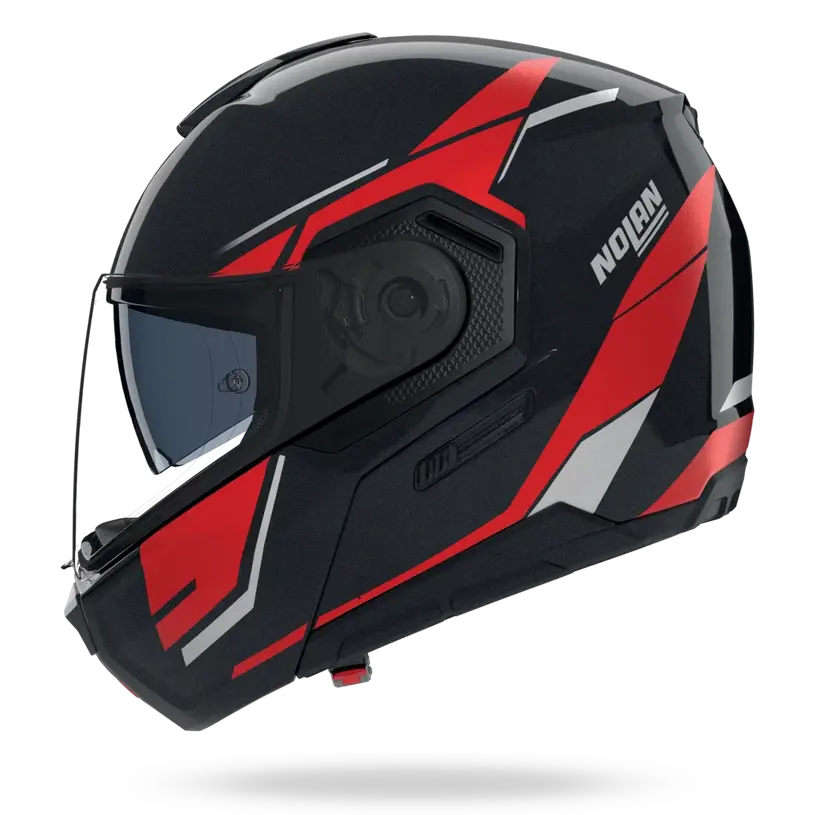 (Clip Retention) Nolan N90-3 SINCRONO Black / Red / White 350