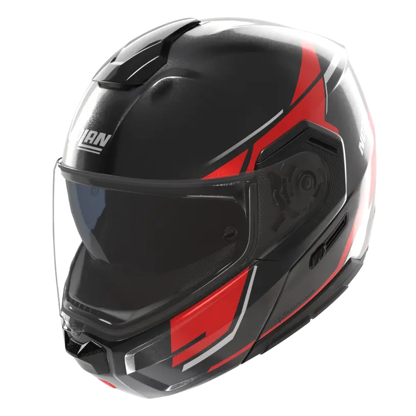 (Clip Retention) Nolan N90-3 SINCRONO Black / Red / White 350