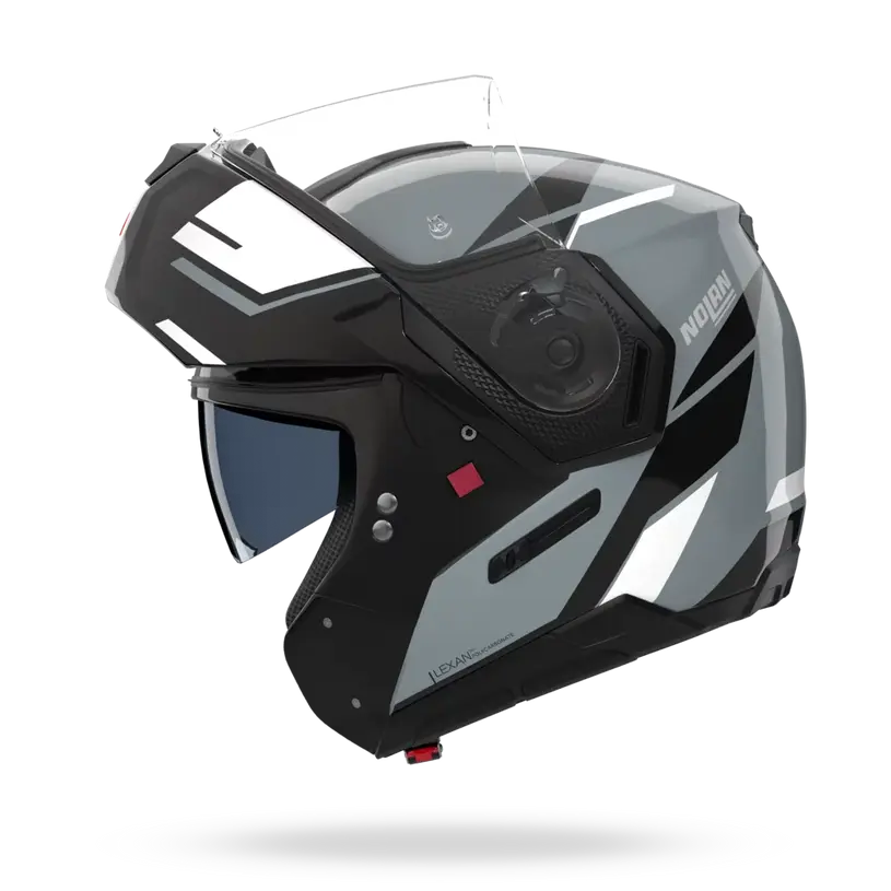 (Clip Retention) Nolan N90-3 SINCRONO Black / Red / White 352