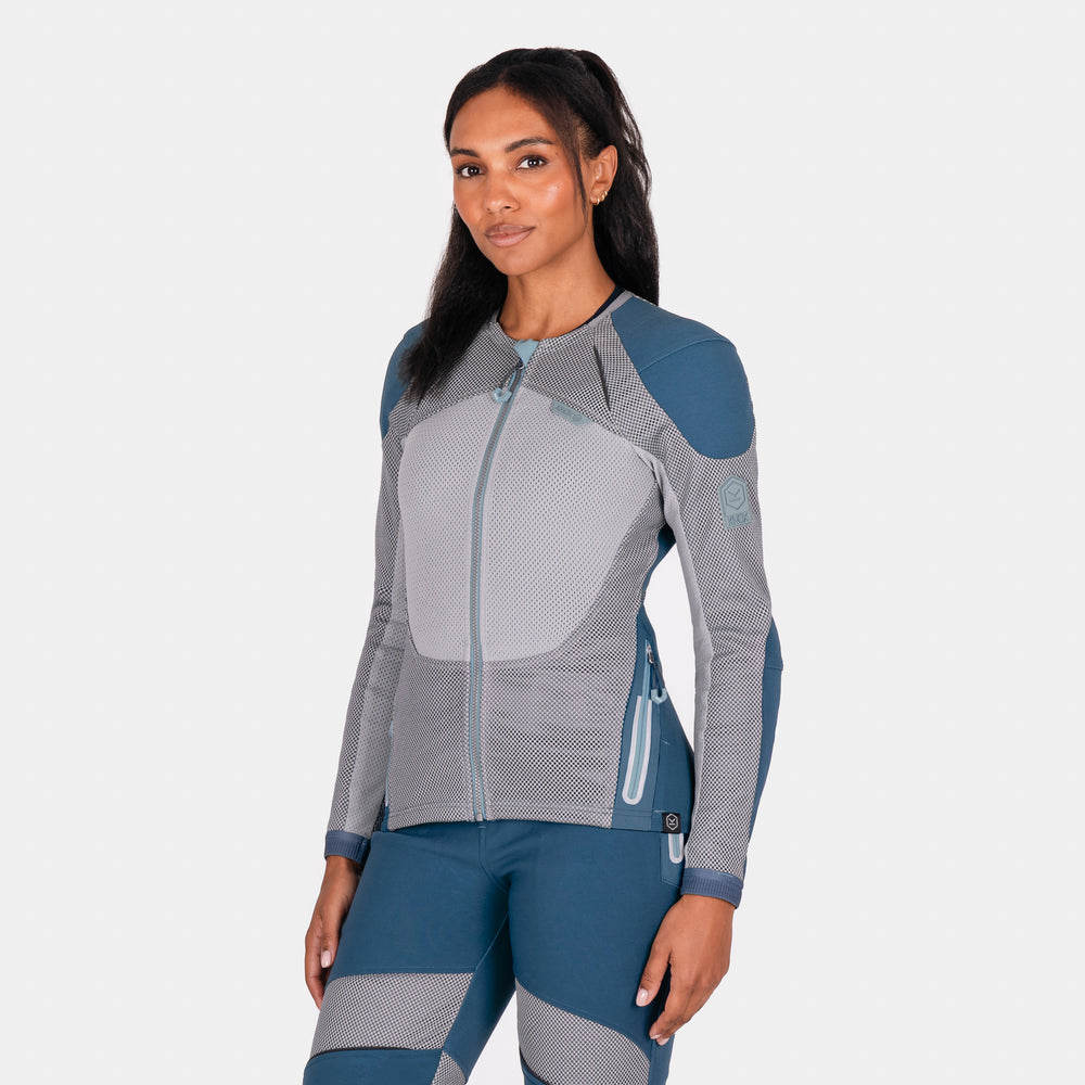 Knox Women's Urbane Pro Move Armored Shirt - Petrol Blue