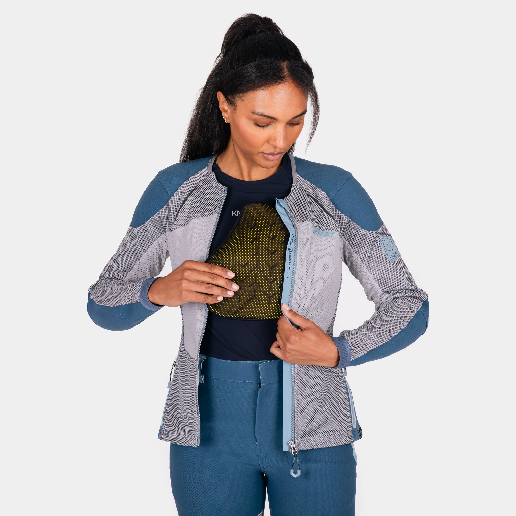 Knox Women's Urbane Pro Move Armored Shirt - Petrol Blue