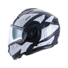 VLT Iron Gloss Vector White/ Black Flipover Helmet