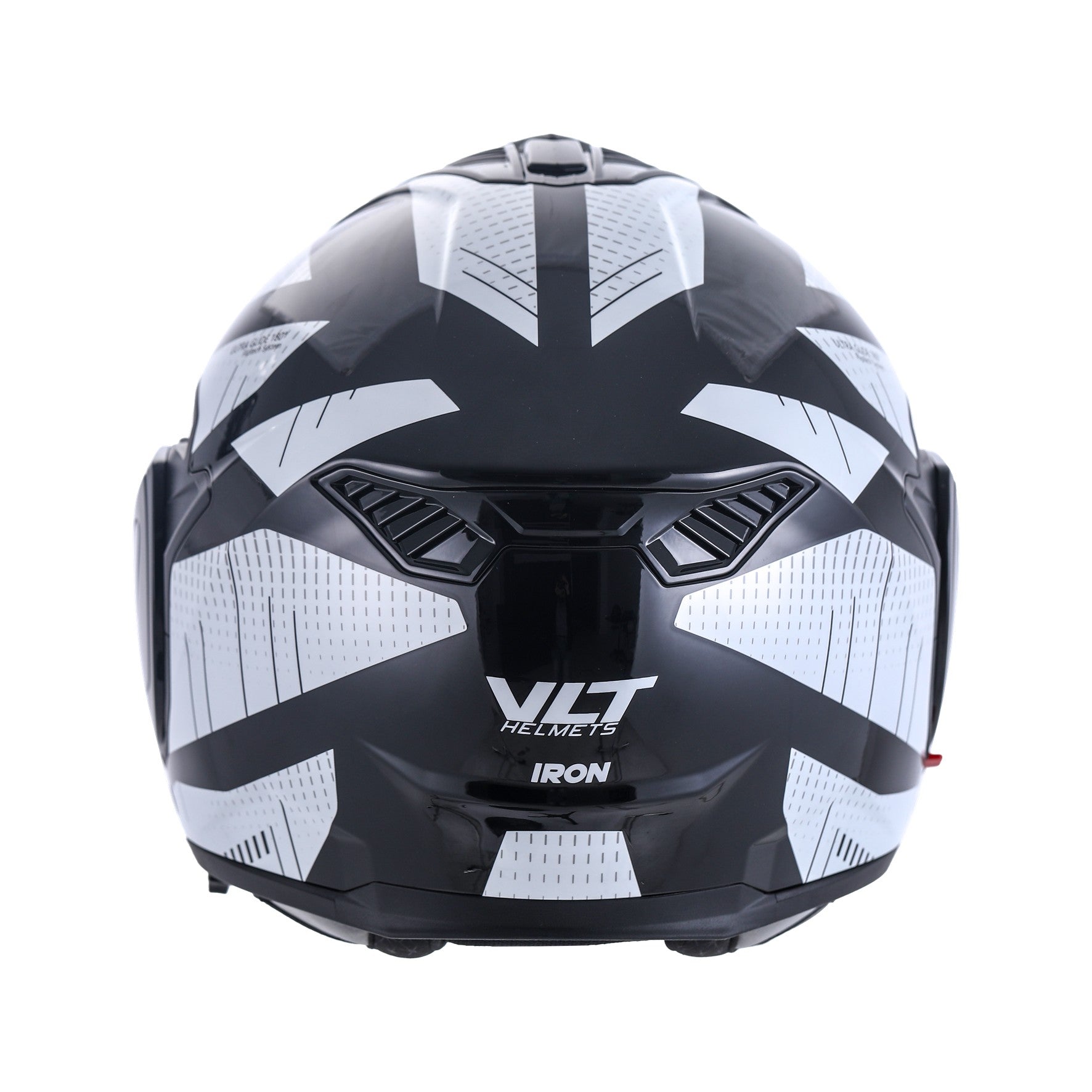 VLT Iron Gloss Vector White/ Black Flipover Helmet